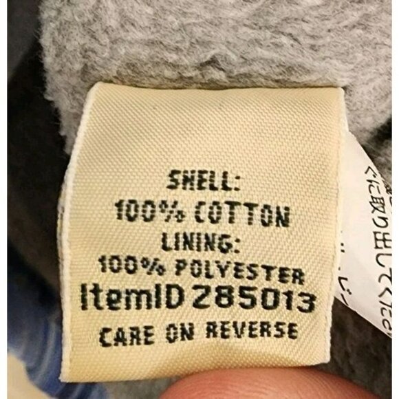 LL Bean Fleece Lined Flannel Shirt Jacket Sz XL Blue Plaid Shacket 285013 - Picture 4 of 5